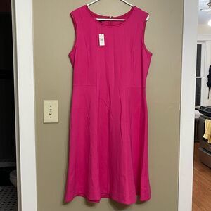 Talbots Women’s Rayon Sleeveless Fit & Flare Pink Dress Size 12